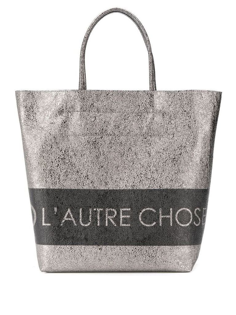 L'Autre Chose logo shopping bag - Metallic