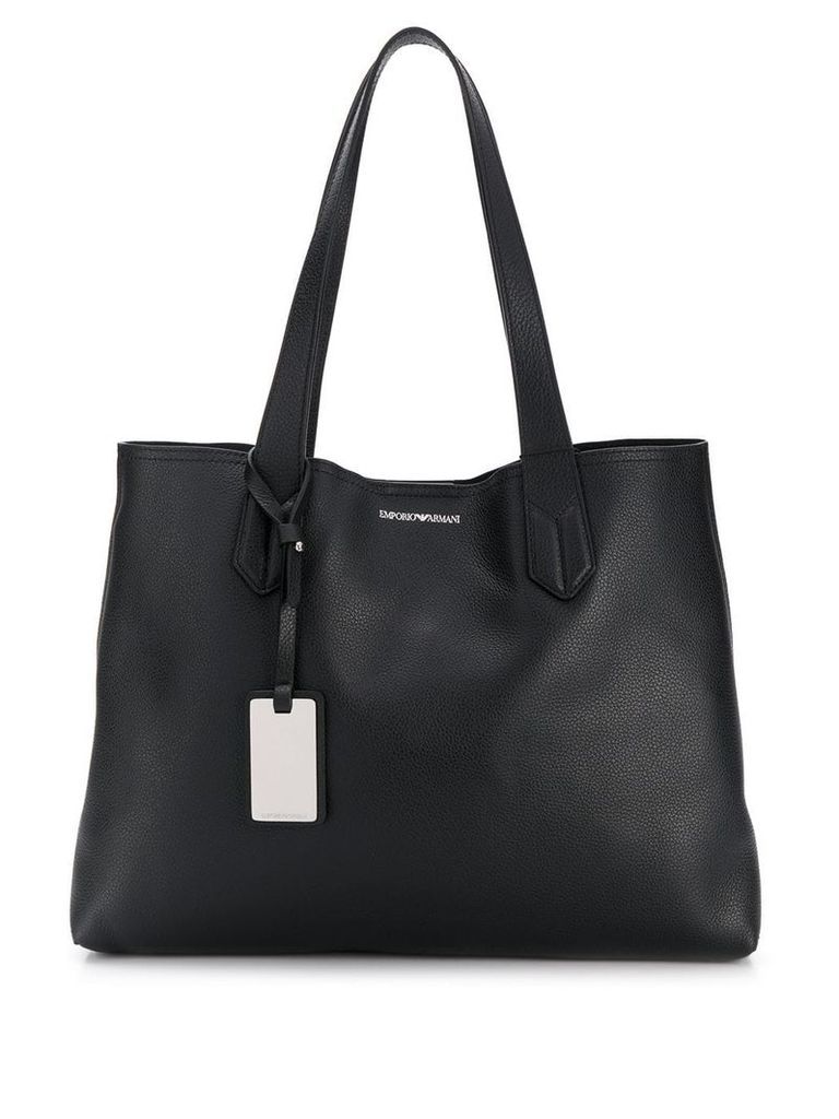 Emporio Armani shopping tote bag - Black