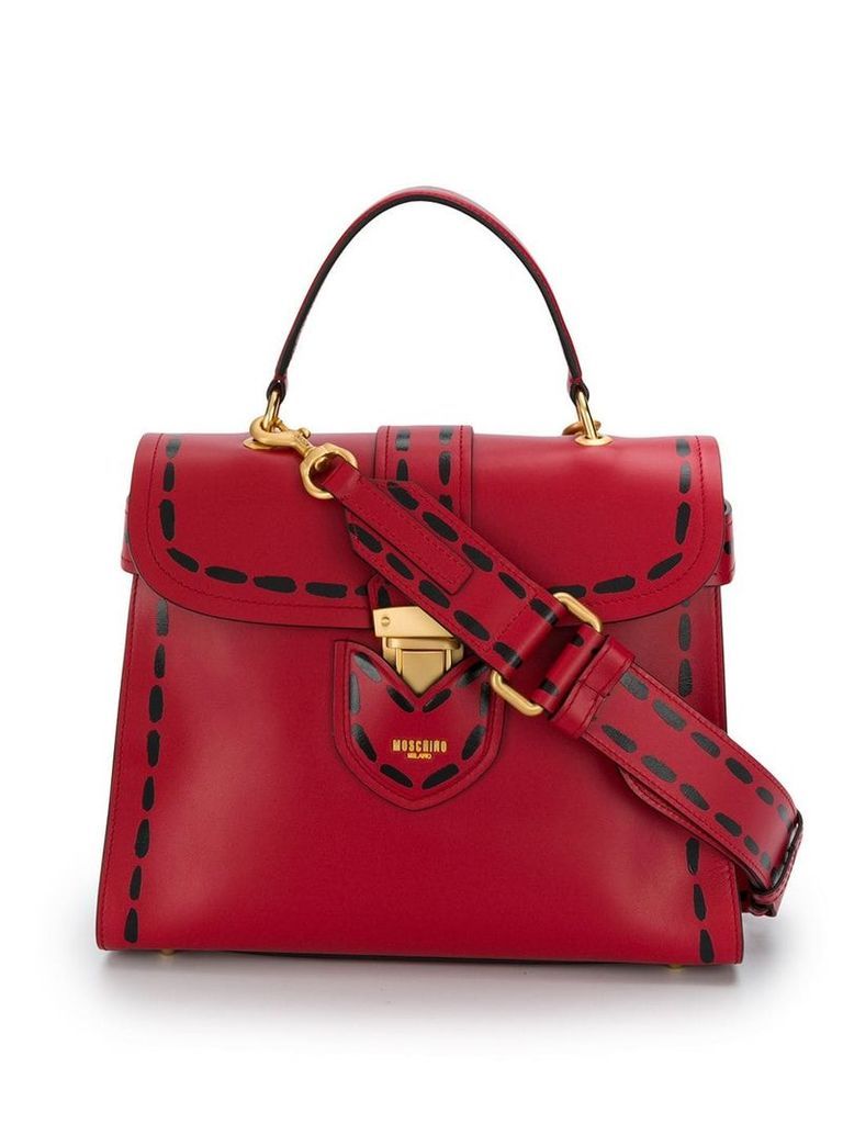 Moschino hidden lock tote bag - Red