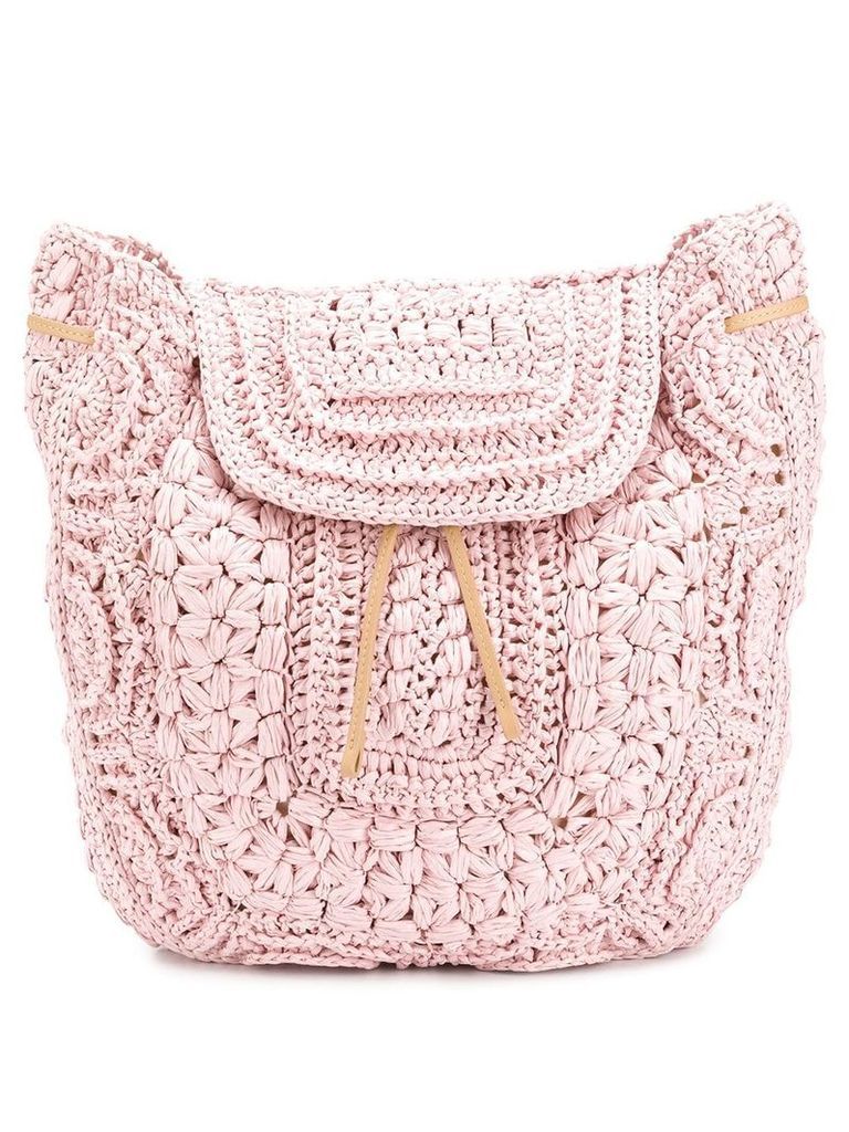 Alberta Ferretti crochet backpack - Pink