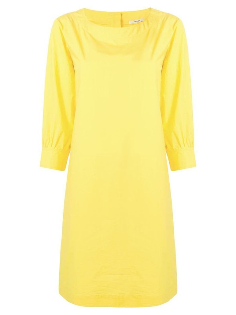 Odeeh plain shift dress - Yellow