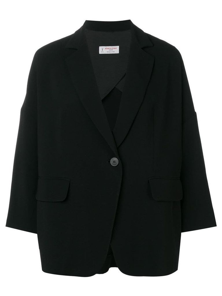 Alberto Biani oversized button blazer - Black