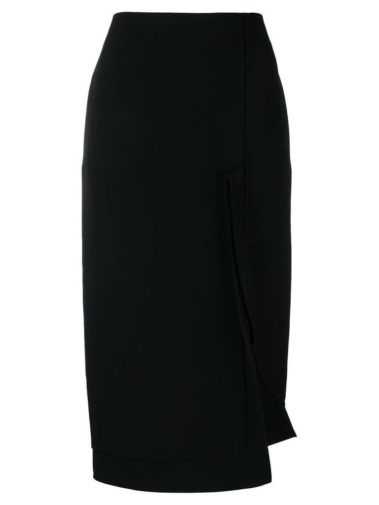 Victoria Beckham side split fitted skirt - Black
