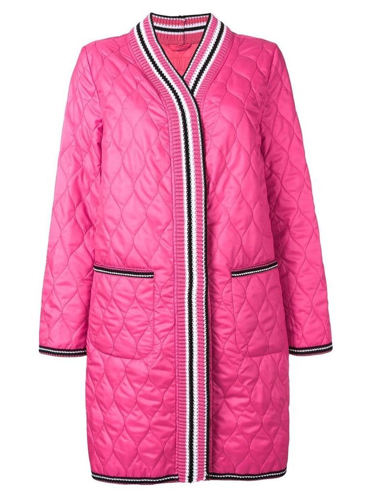 Ermanno Scervino quilted cardigan style coat - Pink