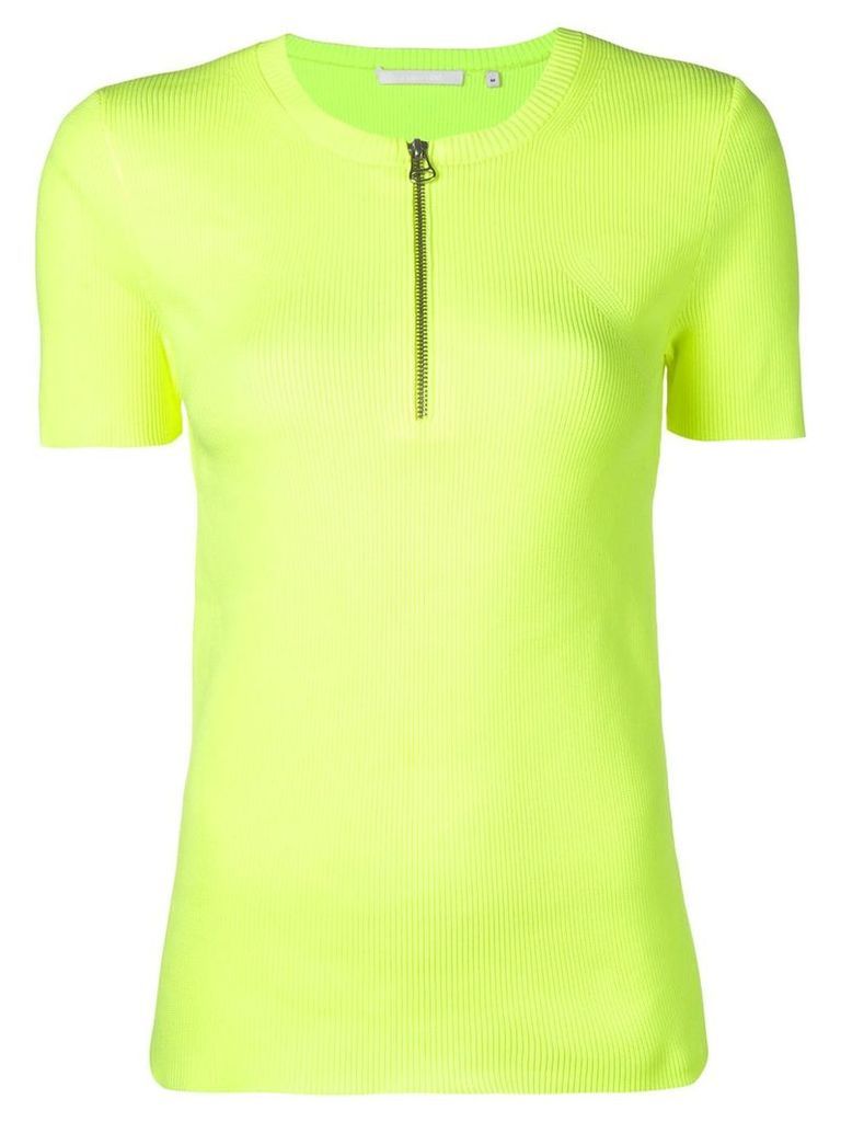 Helmut Lang half-zip short-sleeve top - Green