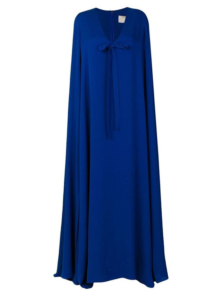 Elie Saab cape long dress - Blue