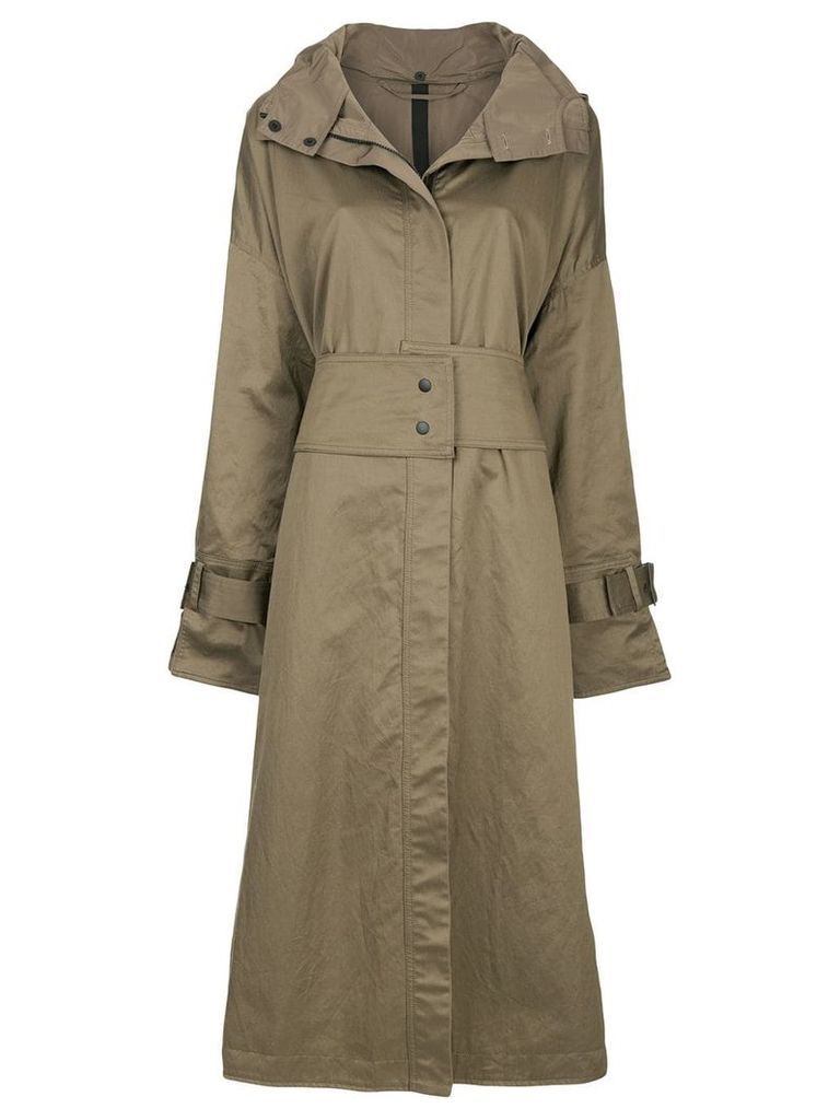 Taylor zipped trench coat - Green