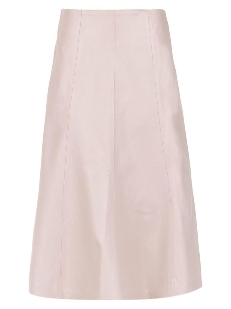 Clé leather midi skirt - Pink