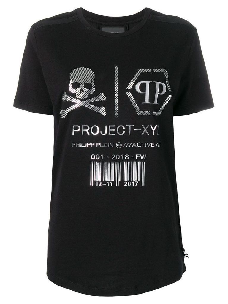 Philipp Plein XYZ Skull and Plein T-shirt - Black
