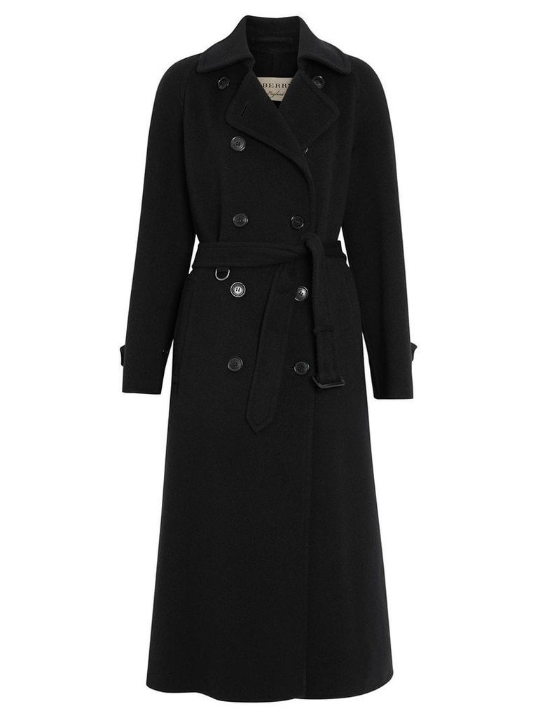Burberry Double-faced Cashmere Tailored Coat - Black