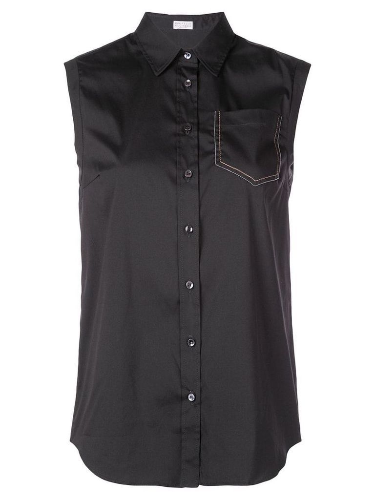 Brunello Cucinelli sleeveless shirt - Black