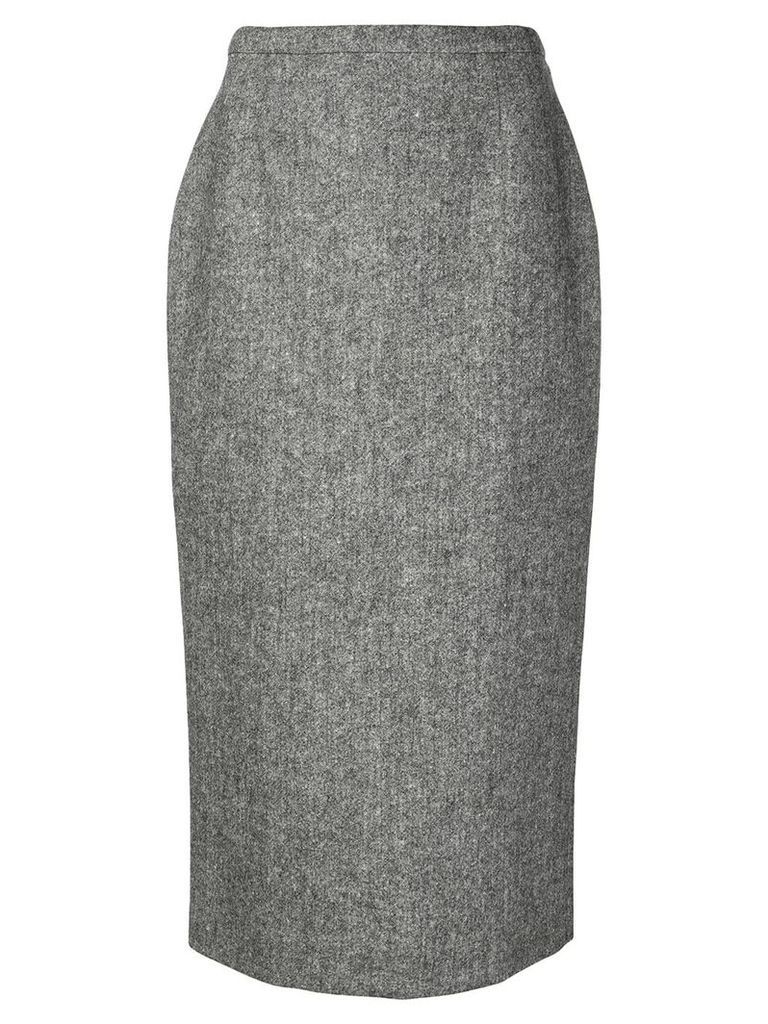 Rochas high-waisted midi skirt - Grey