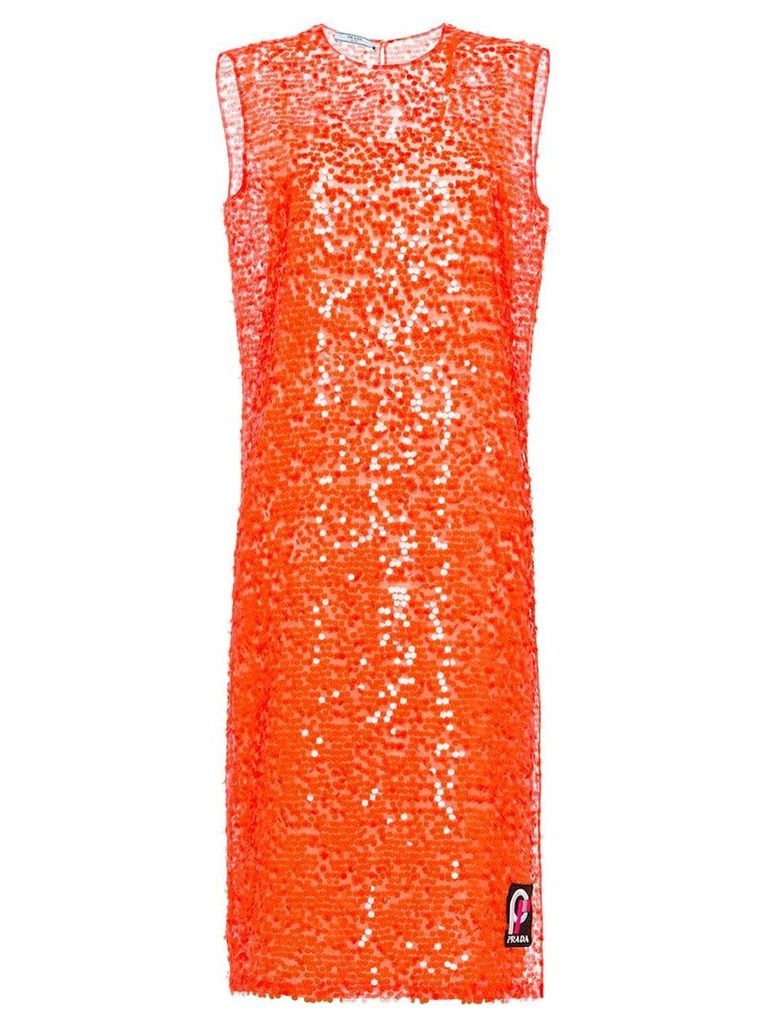Prada sequin shift dress - Orange