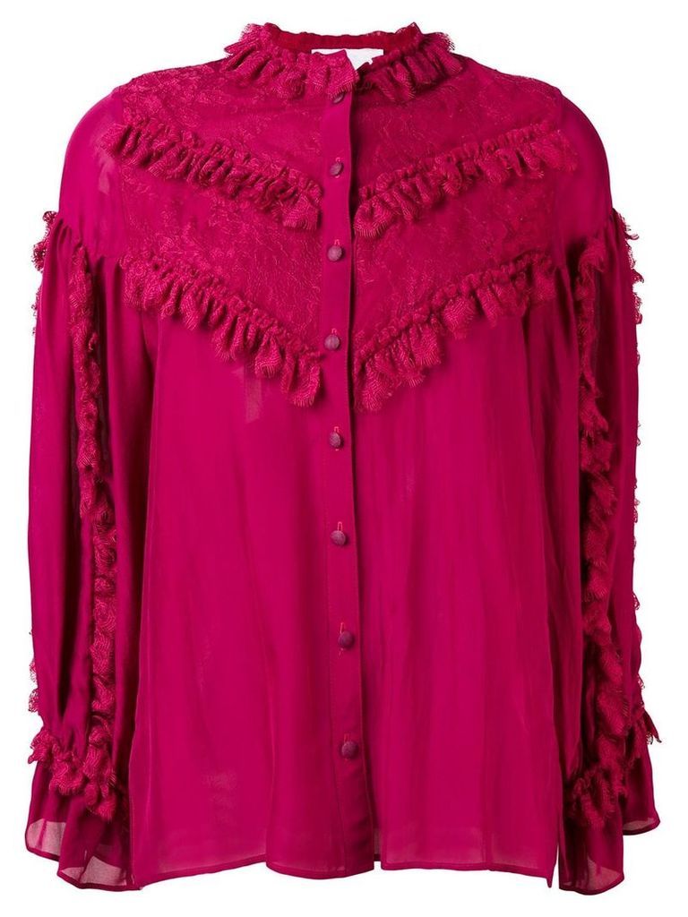 Koché ruffle detail blouse - Pink