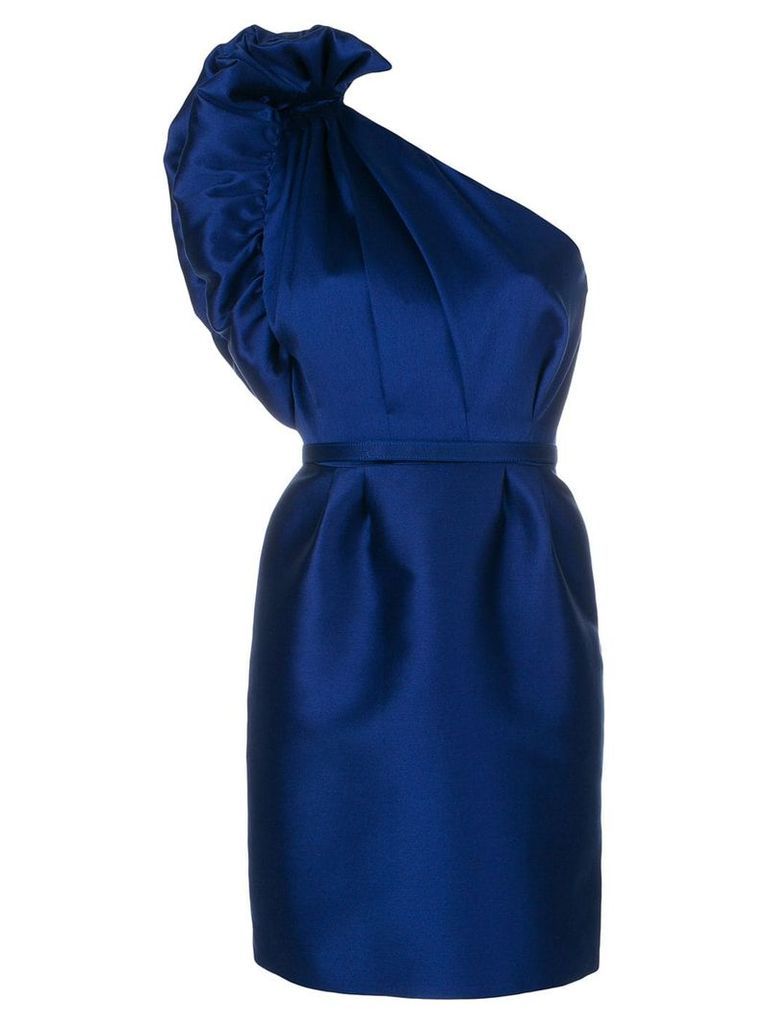 Stella McCartney taffeta one-shoulder dress - Blue
