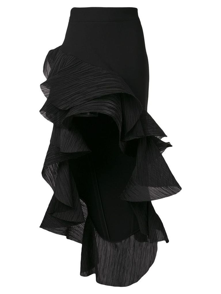Maticevski ruffled asymmetric skirt - Black