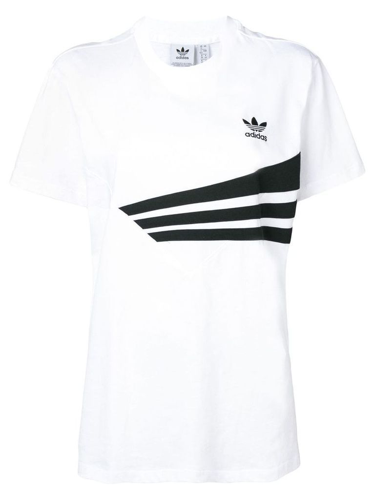 Adidas logo print T-shirt - White