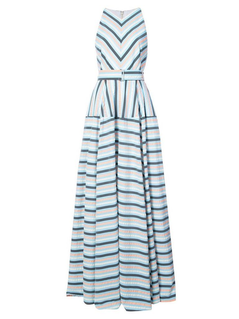 Lela Rose Capitol xx Collection striped maxi dress - Blue
