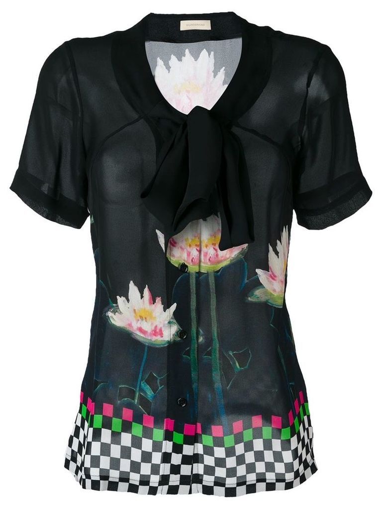 Wunderkind floral print blouse - Black