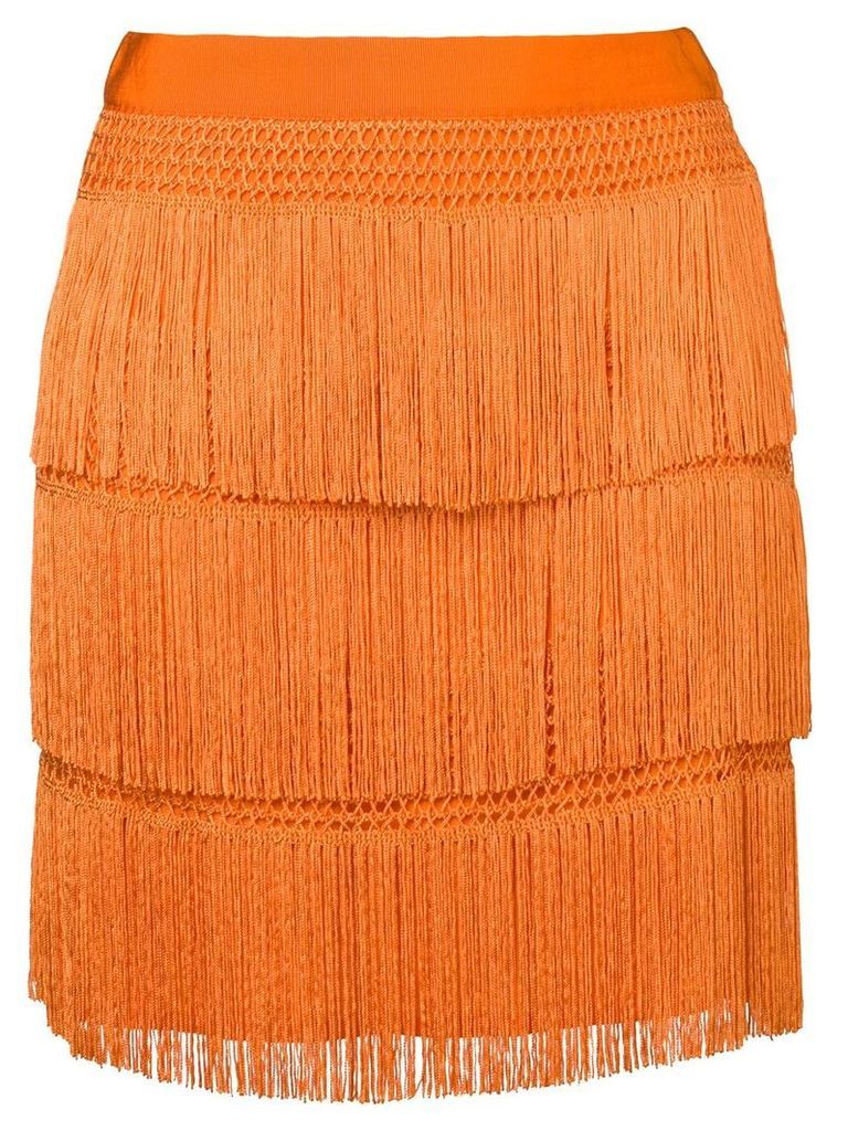 Alberta Ferretti flapper fringe skirt - Orange