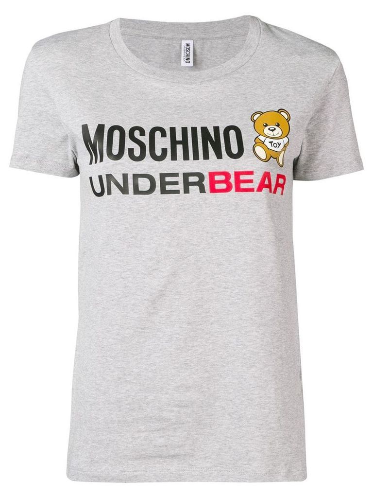 Moschino 'Underbear' print T-shirt - Grey