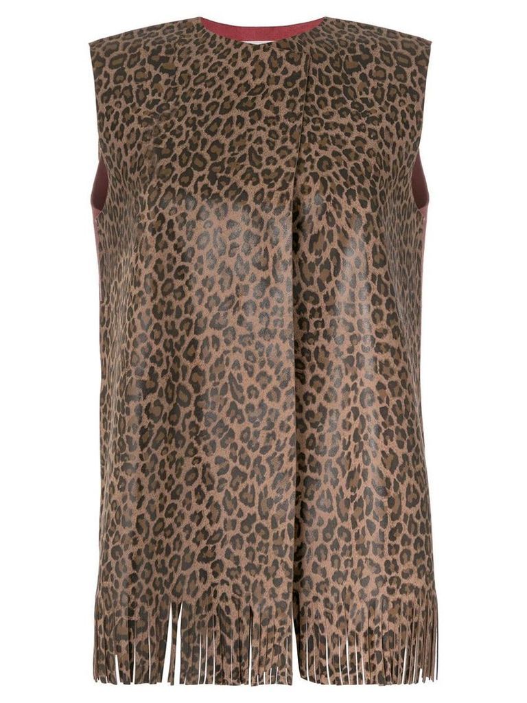 Daniela Pancheri leopard print vest - Brown