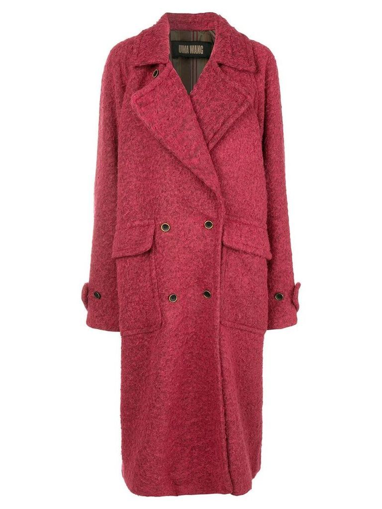 Uma Wang double breasted coat - Red