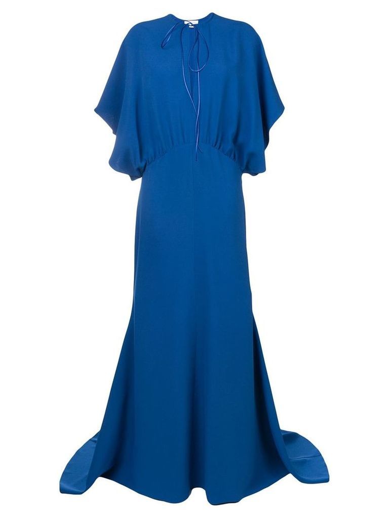 Esteban Cortazar drape design gown - Blue