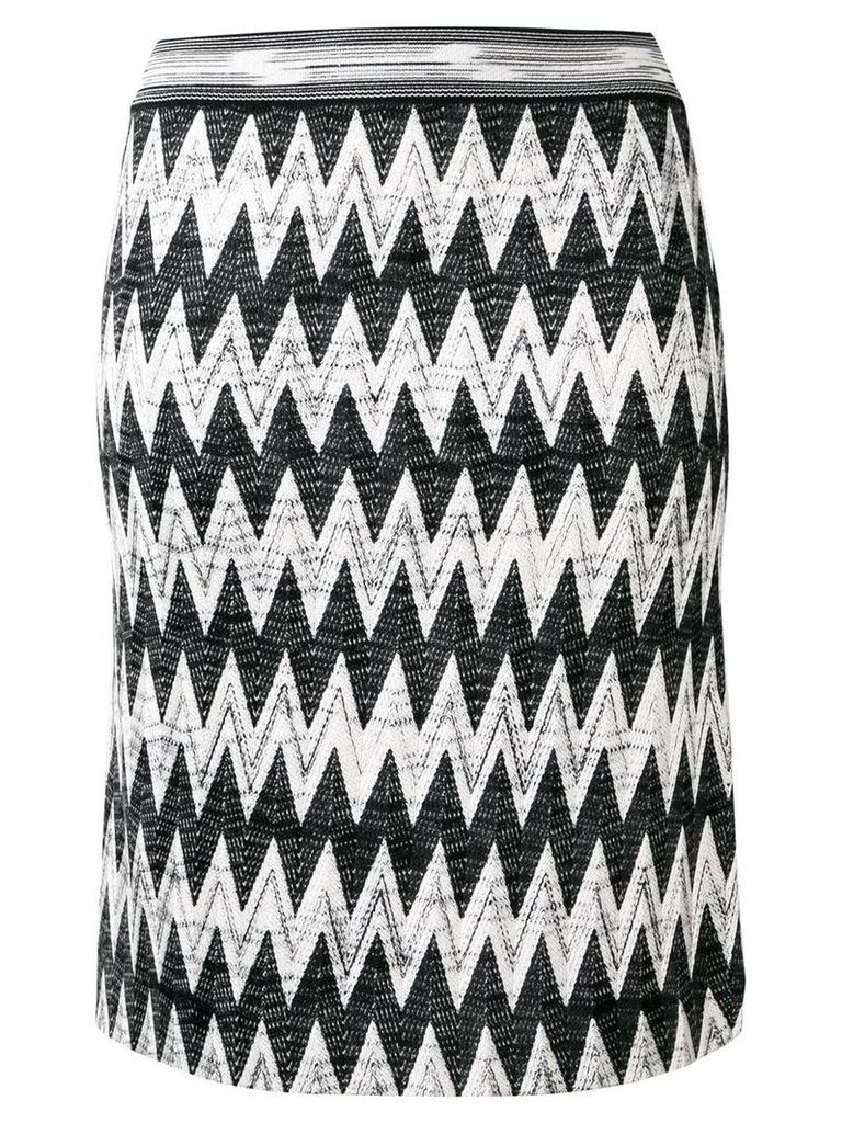 Missoni geometric knitted skirt - Black