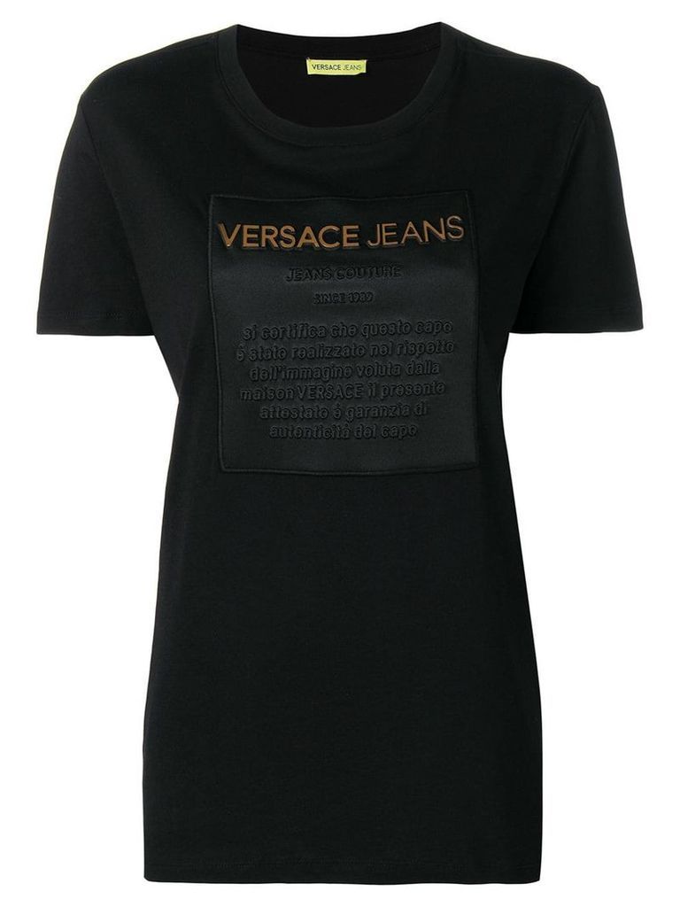 Versace Jeans logo patch T-shirt - Black