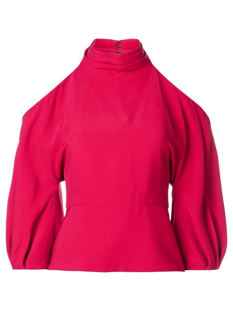 Cushnie off-shoulder blouse - Red