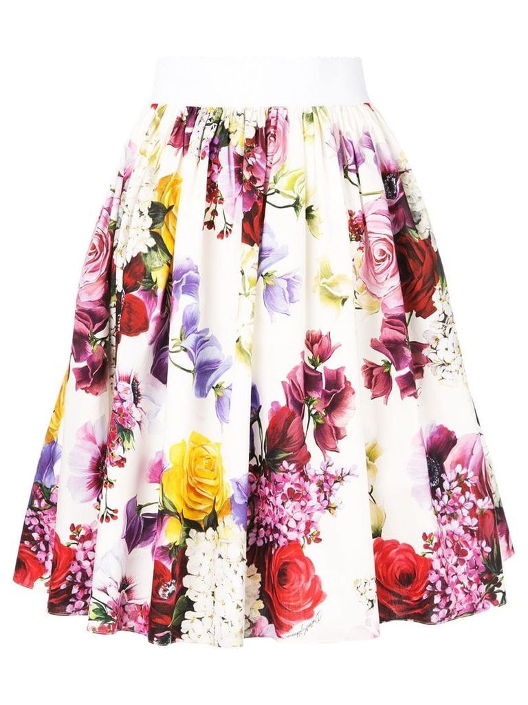 Dolce & Gabbana rose print skirt - Multicolour