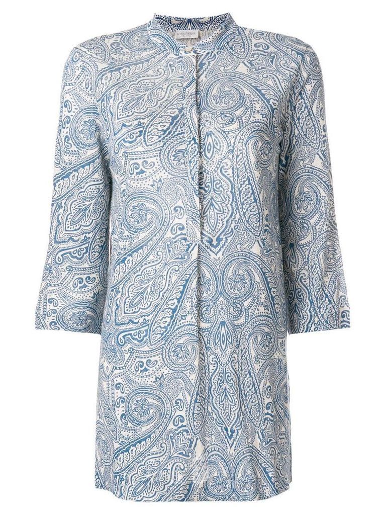 Le Tricot Perugia paisley-print fitted shirt - Blue