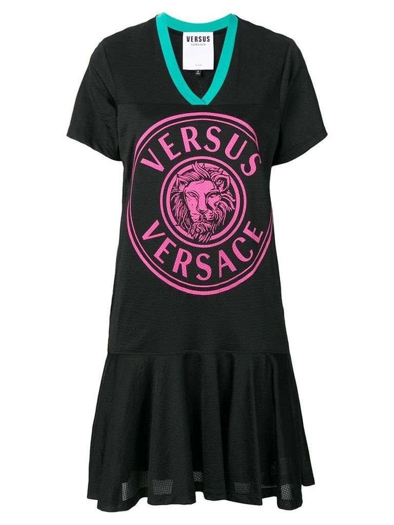 Versus logo skater dress - Black