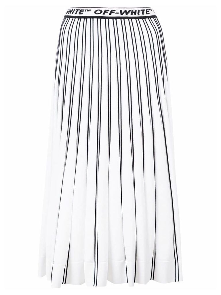 Off-White pleated logo skirt