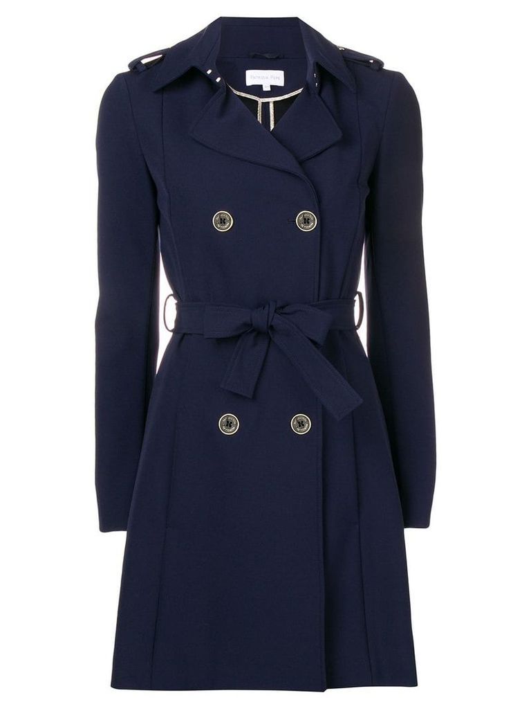 Patrizia Pepe belted trench coat - Blue