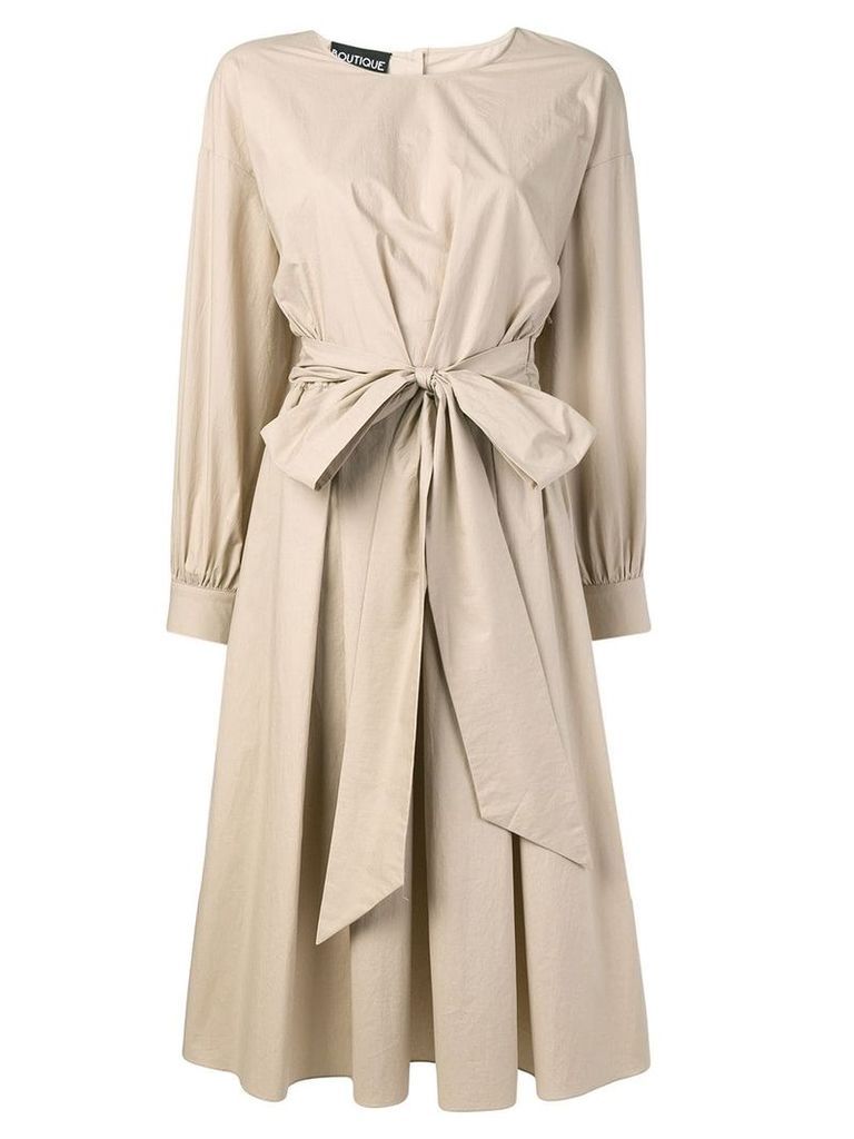 Boutique Moschino oversized bow dress - Neutrals