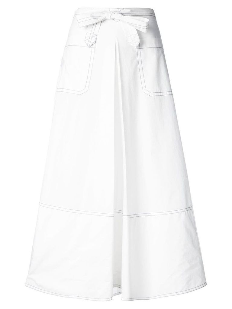 Marni high waisted long skirt - White