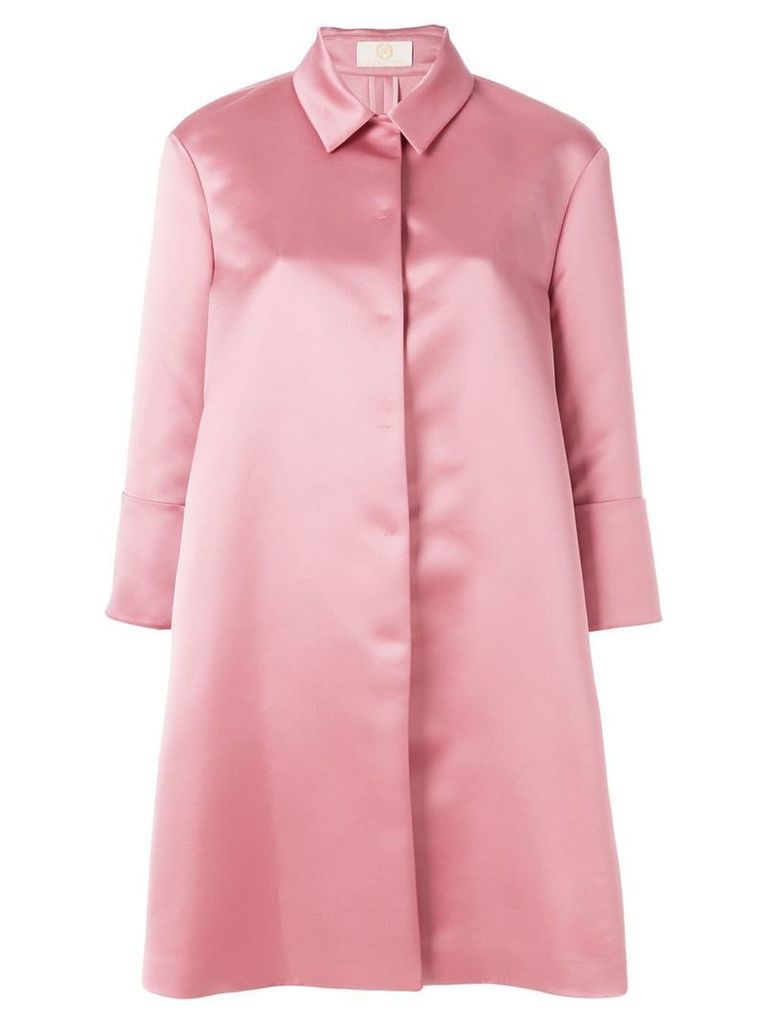 Sara Battaglia oversized coat - Pink