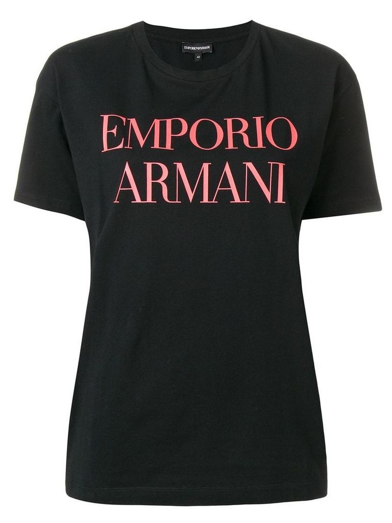 Emporio Armani logo print T-shirt - Black