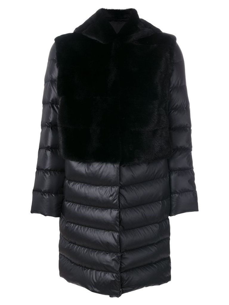 Liska padded hooded coat - Black