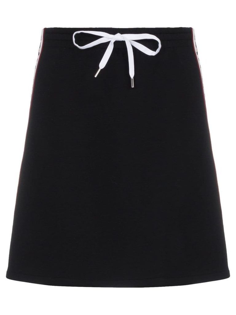Miu Miu Mini skirt with drawstring waist - Black