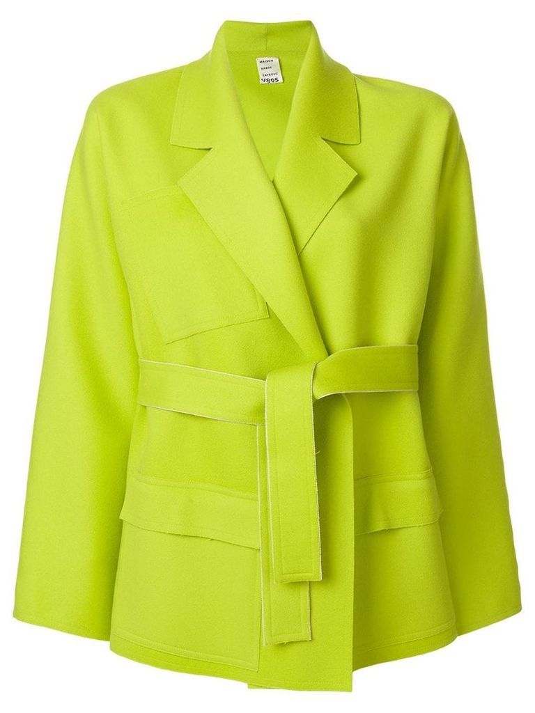 Maison Rabih Kayrouz belted short coat - Green