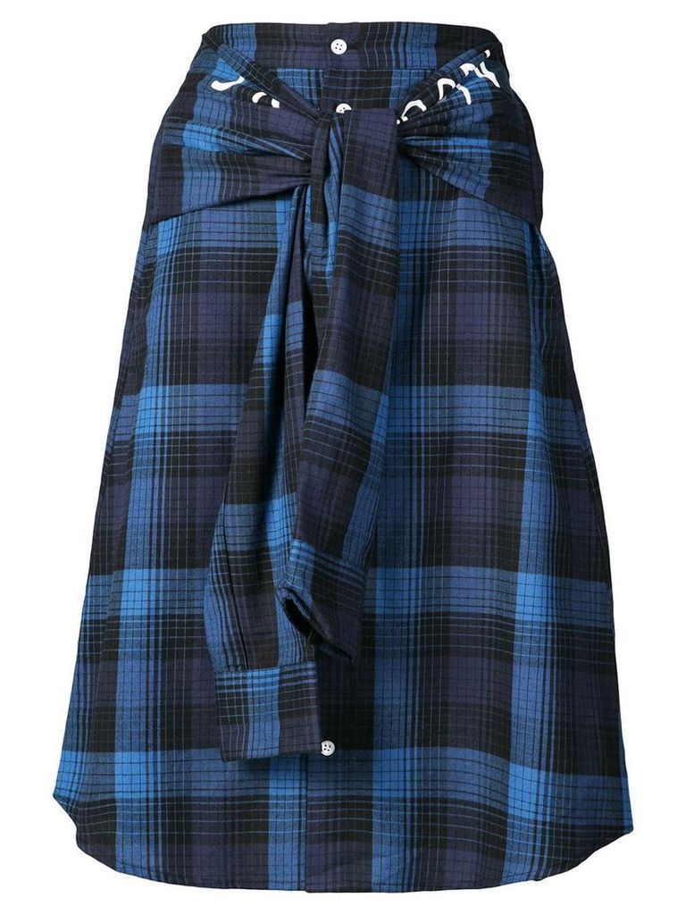Haculla plaid shirt skirt - Blue