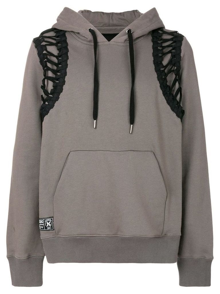 KTZ lace-up hoodie - Grey