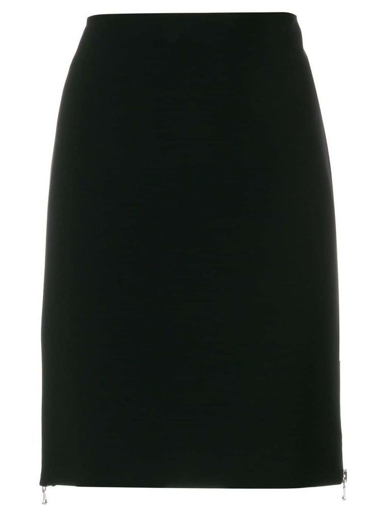 Moschino high waisted side zip skirt - Black