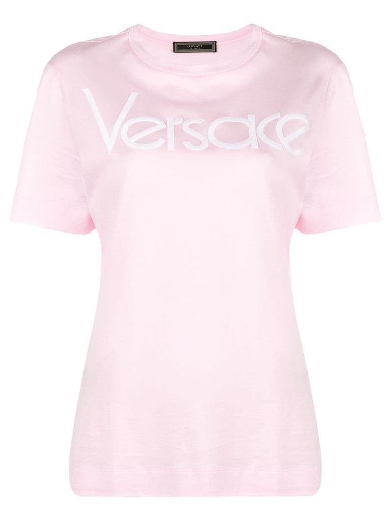 Versace logo print t-shirt - Pink