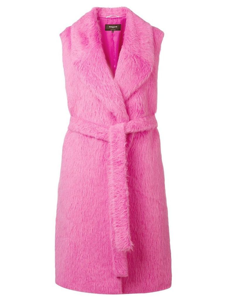 Rochas faux fur sleeveless coat - Pink