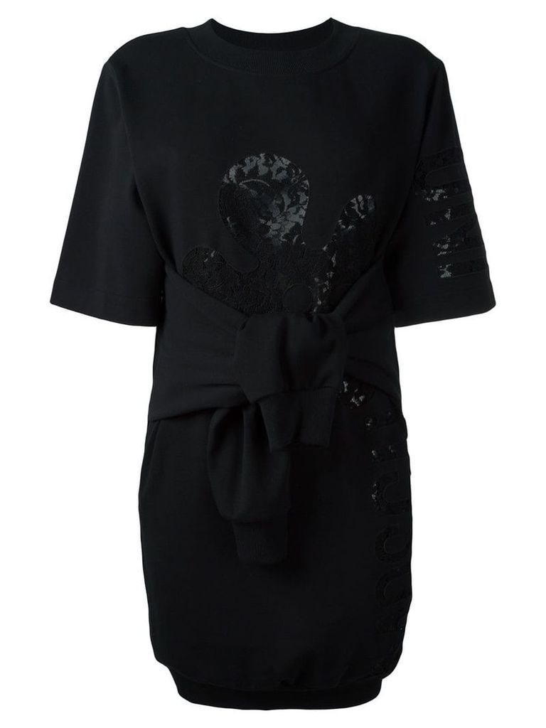 Moschino knot front sweatshirt dress - Black