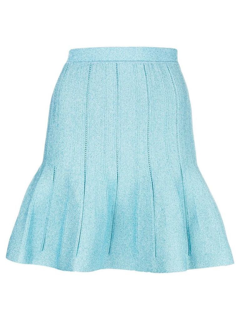 Alberta Ferretti fitted flared skirt - Blue